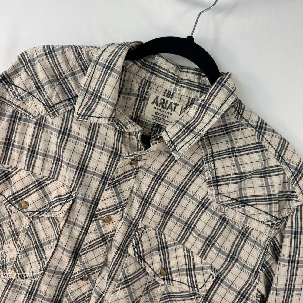 Ariat Retro Fit XL Plaid Cotton Shirt – Western Style Comfort